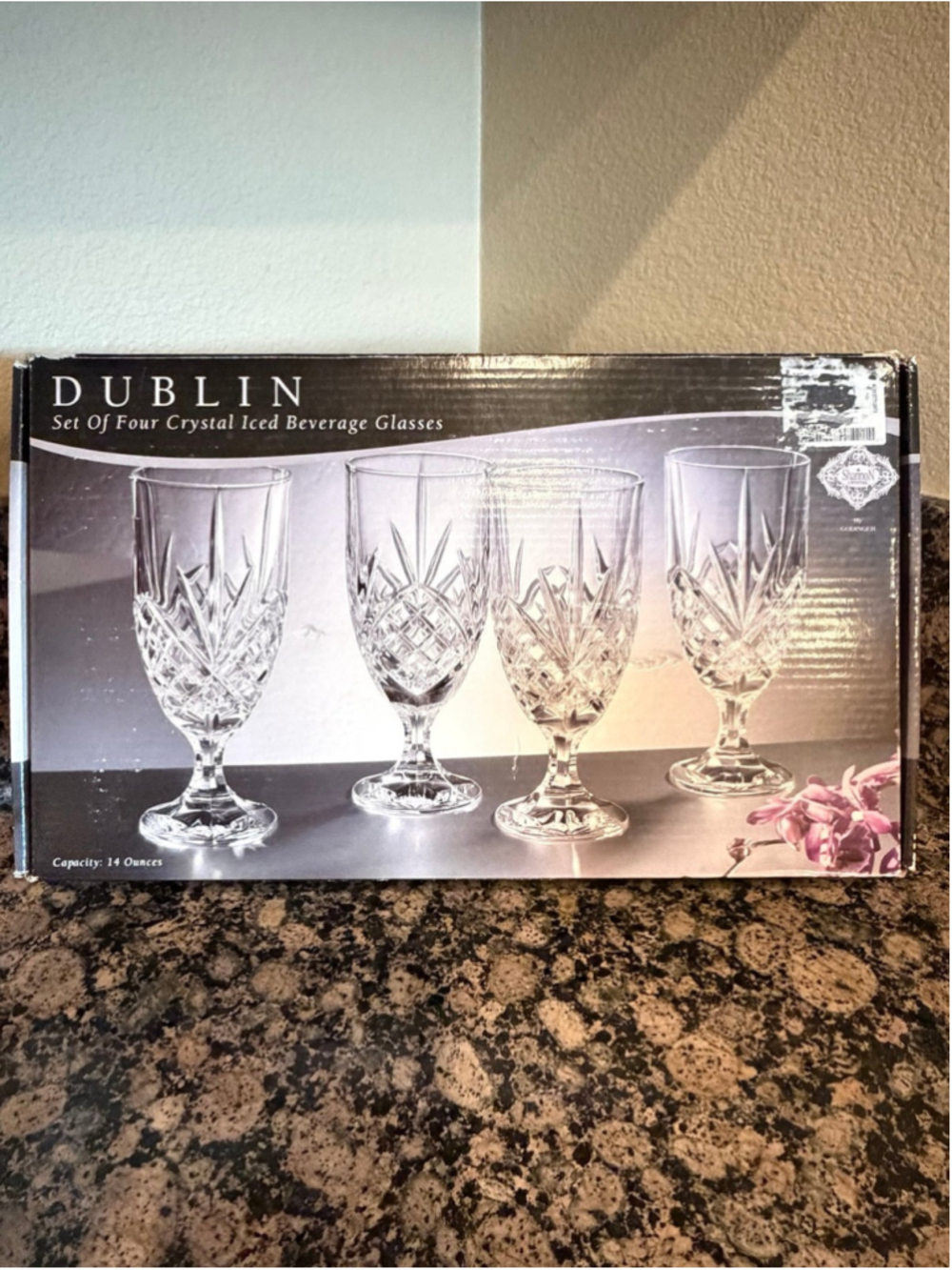 Crystal iced beverage glasses Shannon